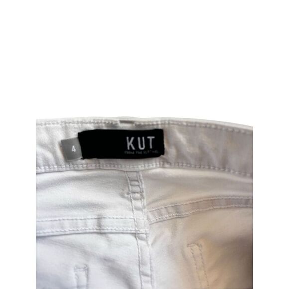 Kut from the kloth white raw hem ankle jean size 4 - Picture 4 of 10